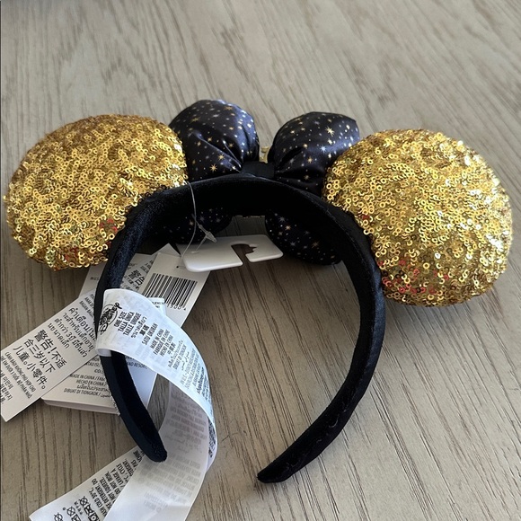 Disney Parks Disneyland Paris 30th Anniversary Tinker Bell Gold Sequin Ears NEW main image 4